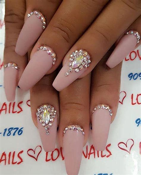 acrylic nails rhinestones|best nail designs with rhinestones.